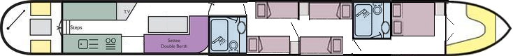 1 Double and 6 Single Berths